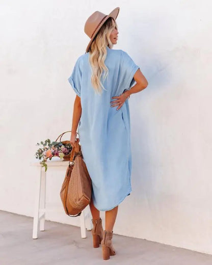 Santorini Midi Shirt Dress