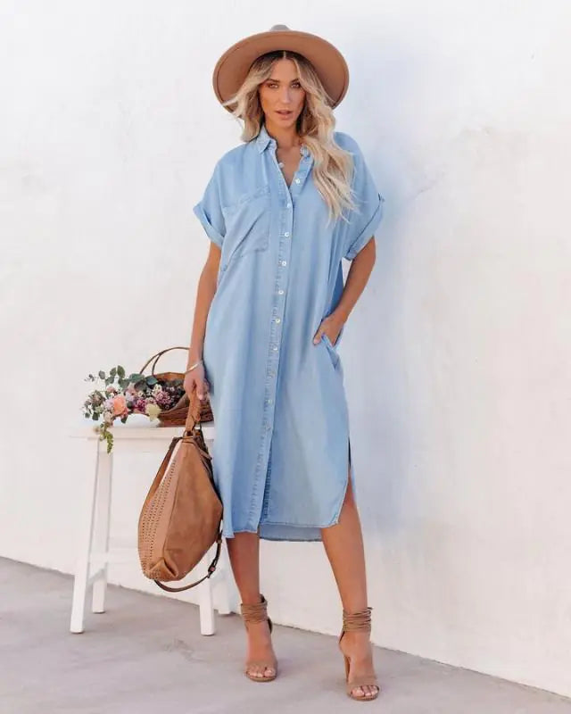 Santorini Midi Shirt Dress