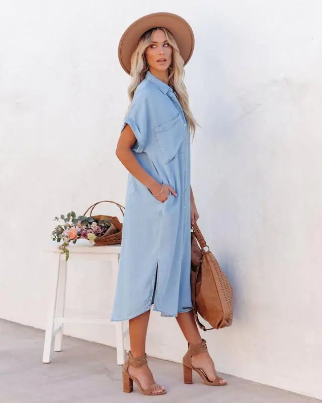 Santorini Midi Shirt Dress